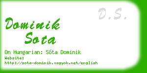 dominik sota business card